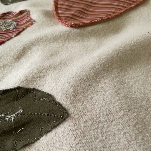 Cute Y2k turtle neck faux two piece floral sweater top pink orange Size US Small - Picture 6 of 6